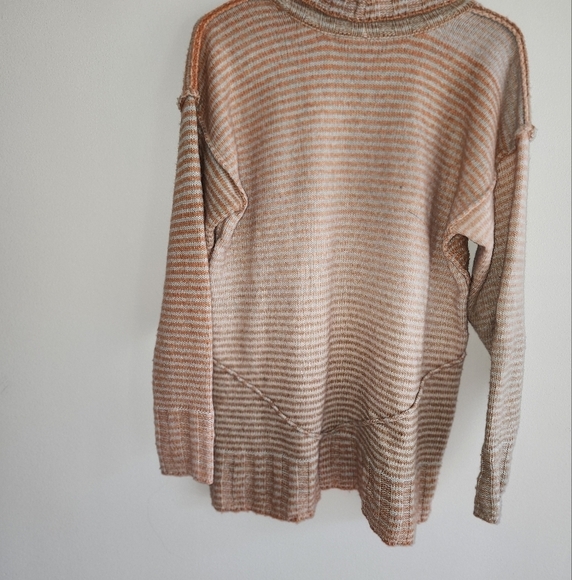 CAbi Striped Rust and Cream Sweater - Picture 2 of 5
